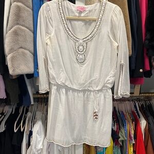 Lilly Pulitzer white beaded mini dress